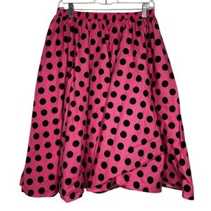 Black & Pink Polka Dot 50's‎ Skirt